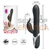 Vibrador con estimulador de clitoris, carga USB y cabeza INFLABLE